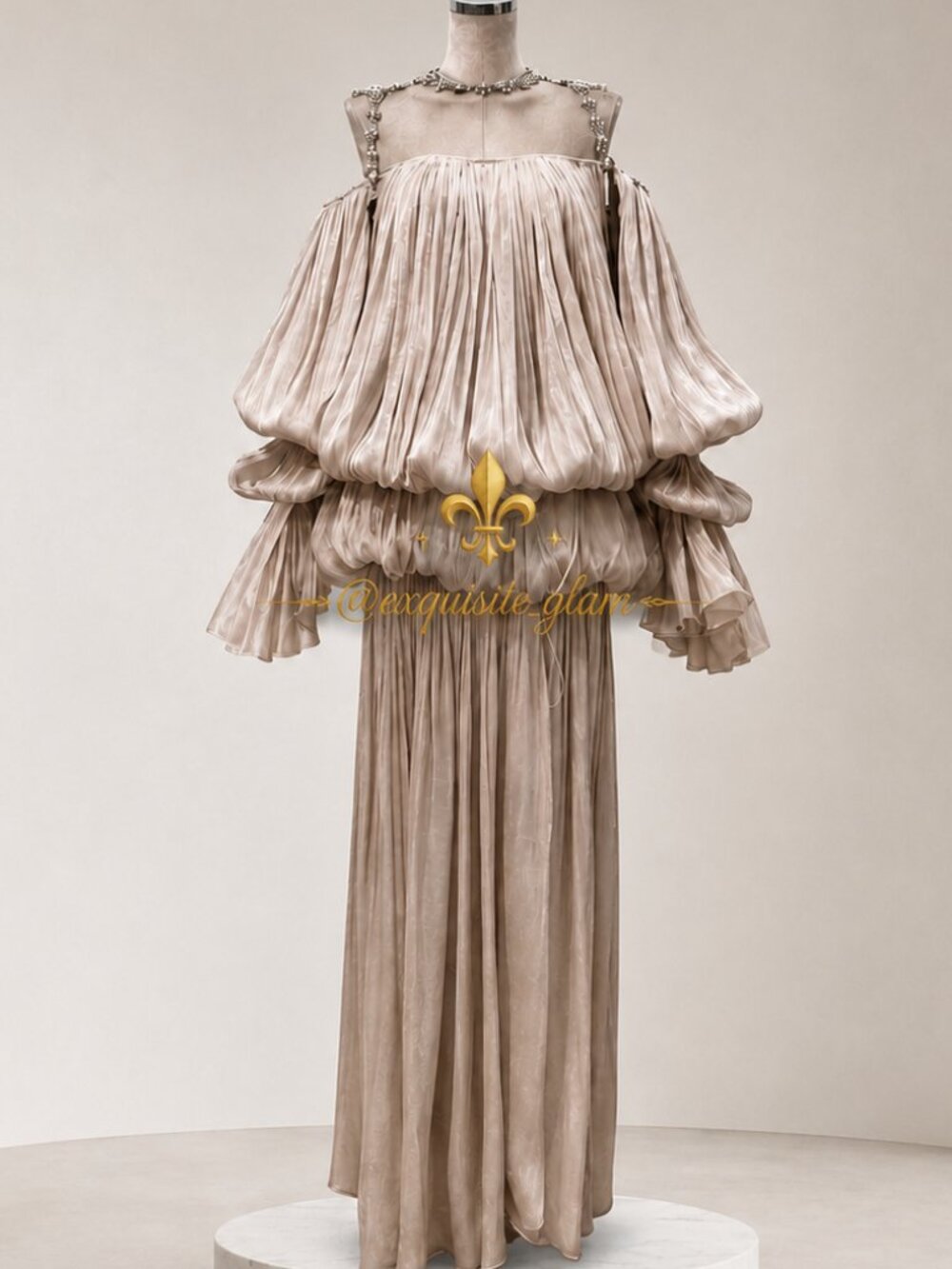 Luxury Evening Gorgeous Bridal Gown Couture Designer Wedding Cocktail Boho Dress